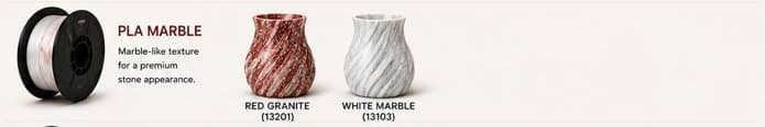 PLA Marble — real color reference