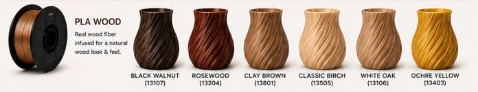 PLA Wood — real color reference