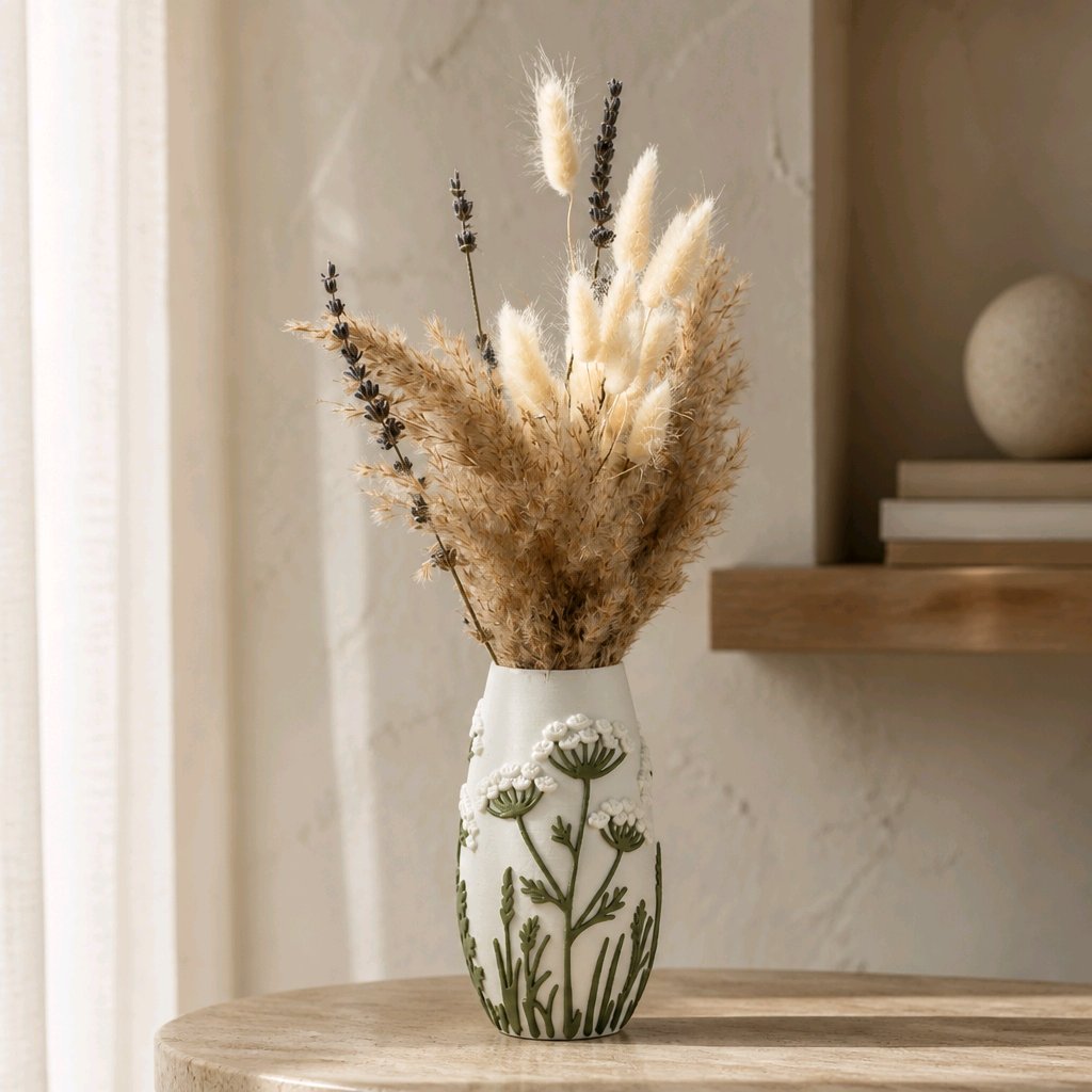 Botanical Relief Vase