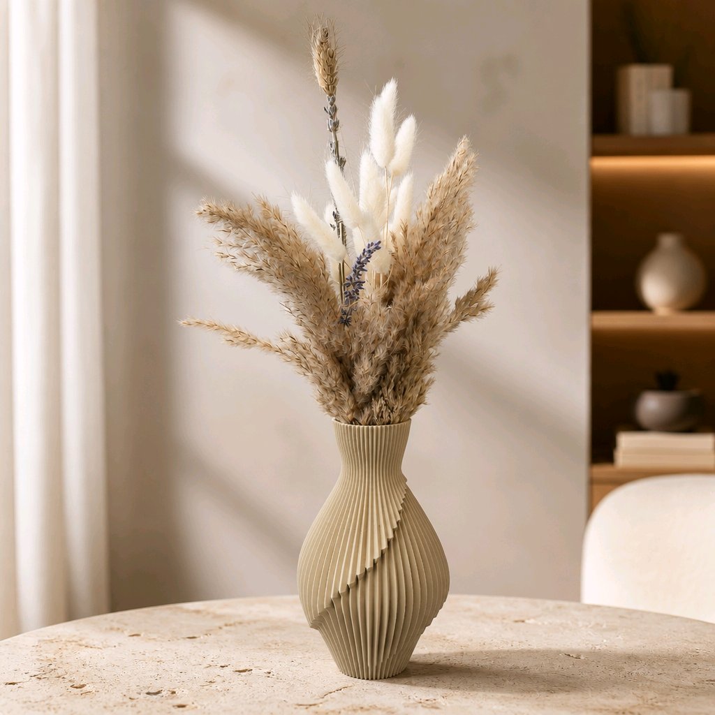 Spiral Fluted Vase