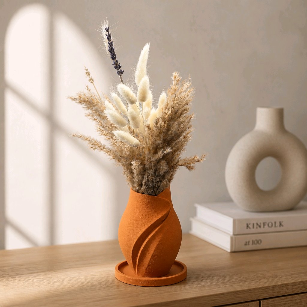 Twisted Terracotta Vase